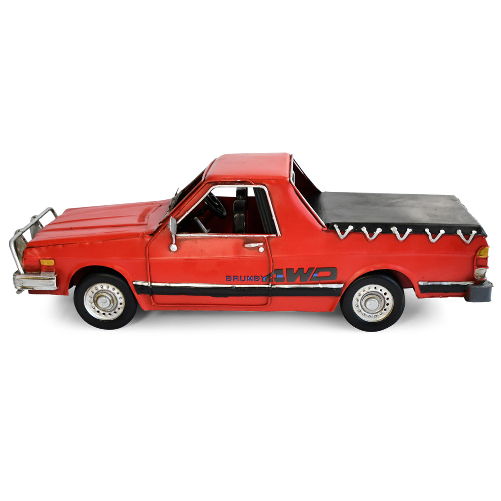 30712-boyle-1986-subaru-brumby-ute-metal-ornament-red-33cm