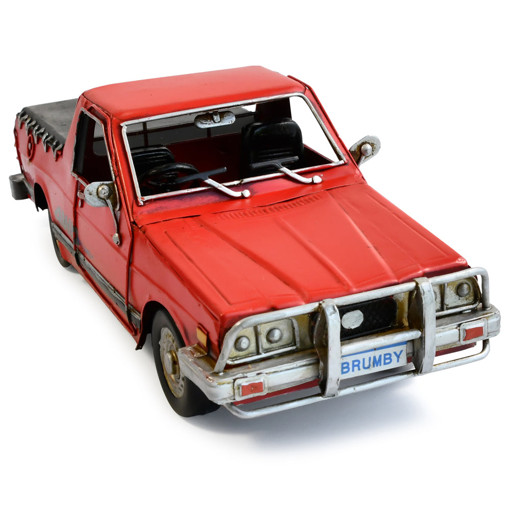 30712-boyle-1986-subaru-brumby-ute-metal-ornament-red-33cm