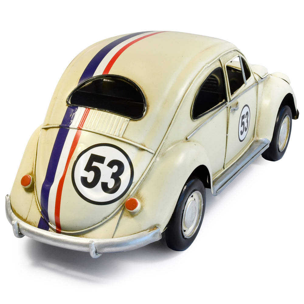 30723-boyle-1934-beetle-car-53-w-racing-stripes-metal-ornament-cream-34cm