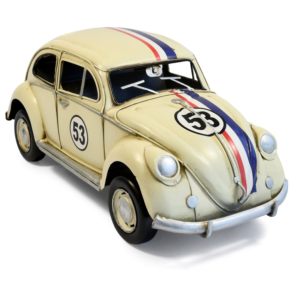 30723-boyle-1934-beetle-car-53-w-racing-stripes-metal-ornament-cream-34cm