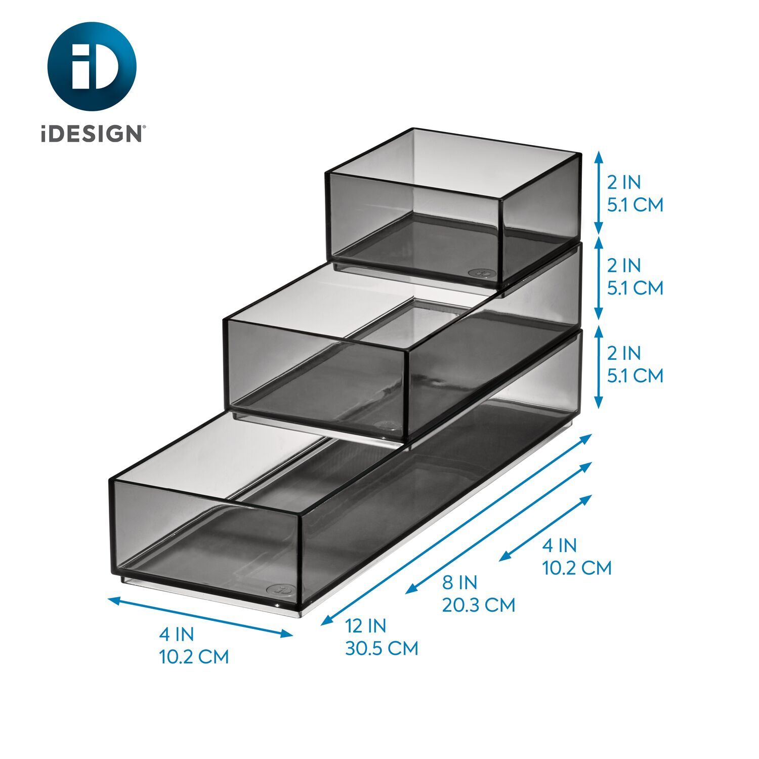 40279-3pc-idesign-stack-slide-cosmetic-makeup-organisers-smoke-matte-black
