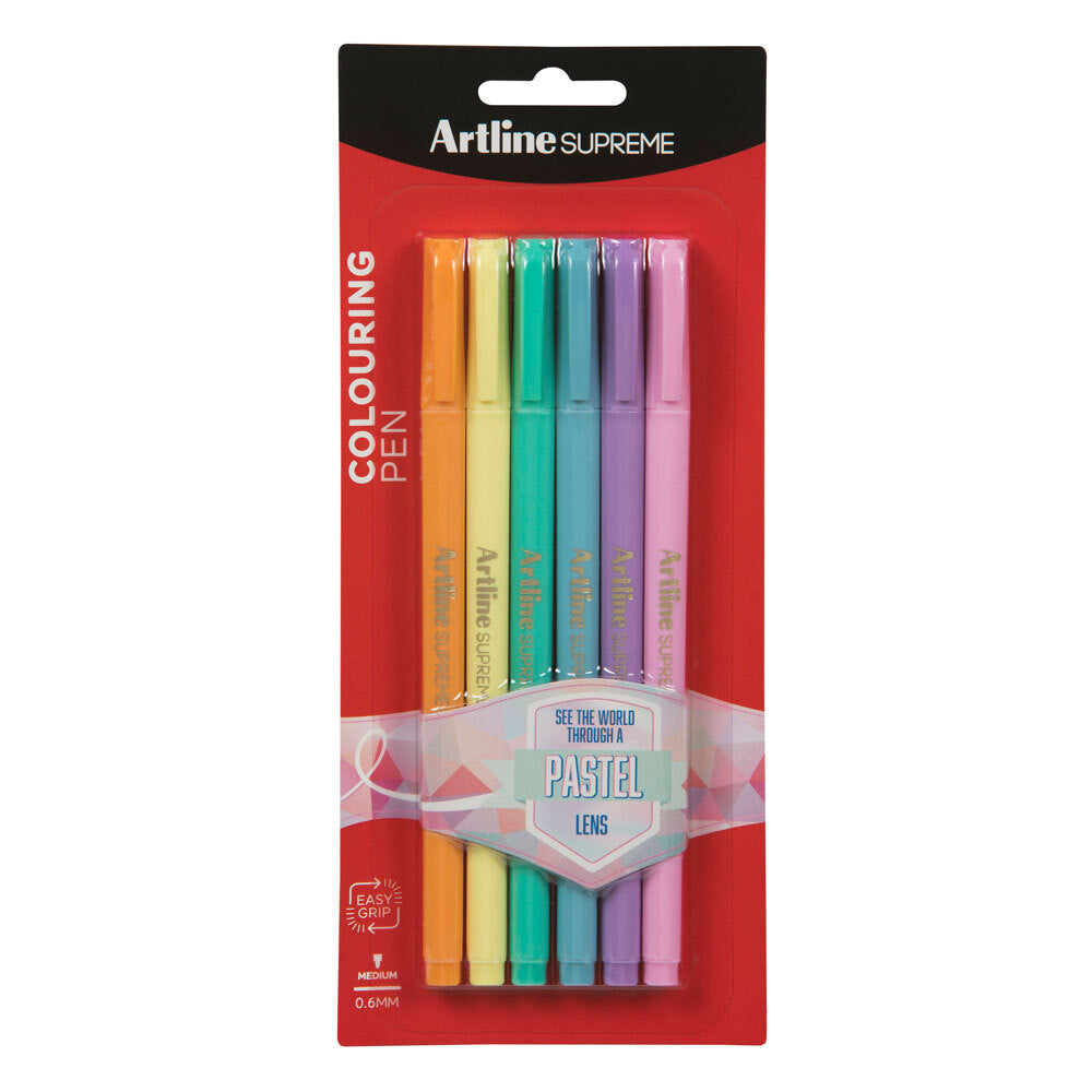 4036353-6pc-artline-supreme-0-6mm-fine-pens-assorted-pastel-colours