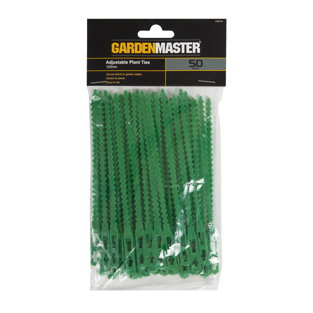 415111-50pc-gardenmaster-12cm-adjustable-plant-pull-ties-secure-to-garden-stakes
