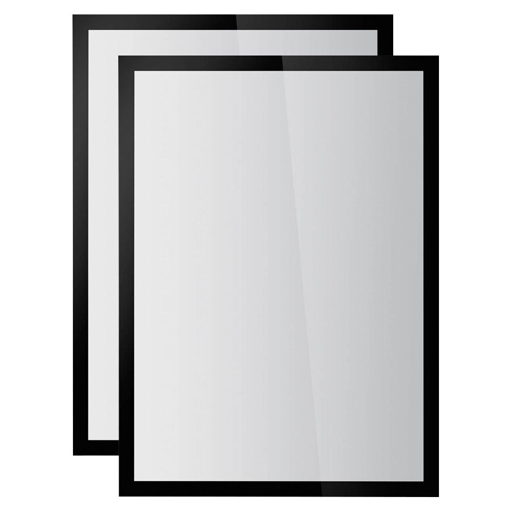 484201-2pk-durable-duraframe-sun-static-cling-a3-document-holder-black