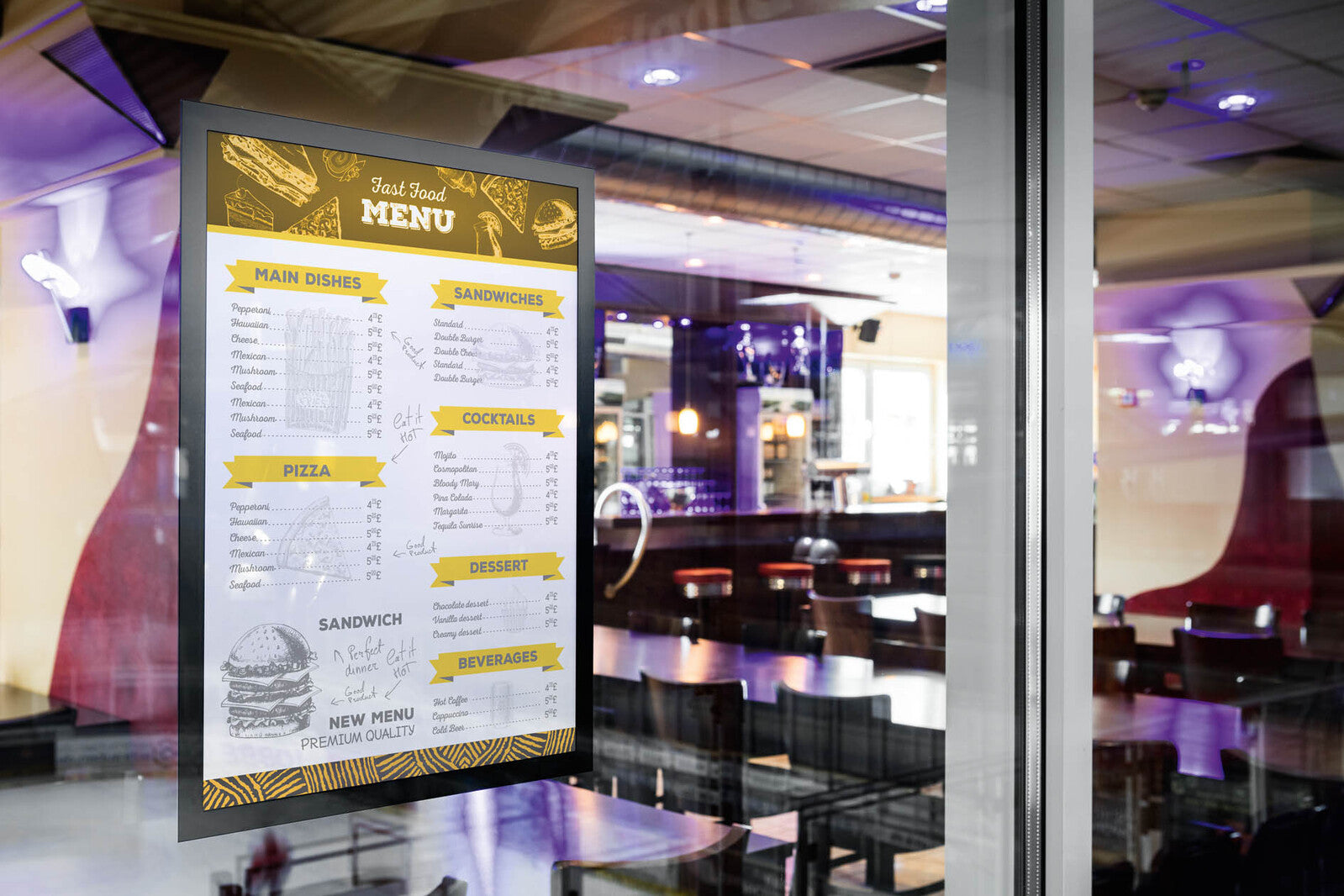 484201-2pk-durable-duraframe-sun-static-cling-a3-document-holder-black