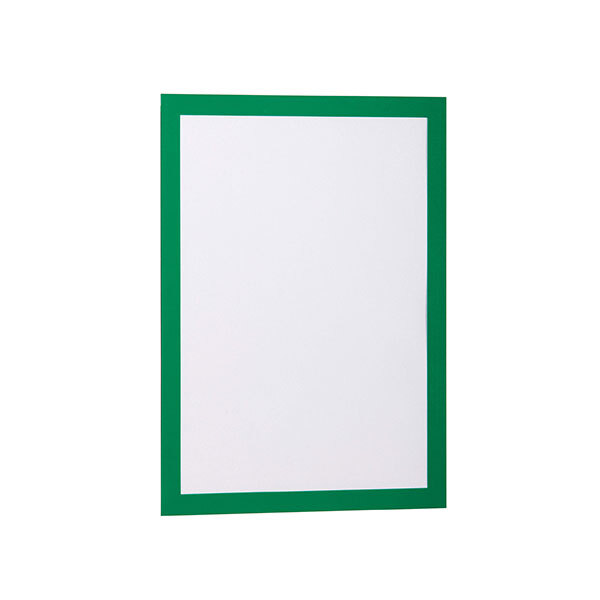 487205-2pk-durable-duraframe-self-adhesive-sign-a4-document-holder-green