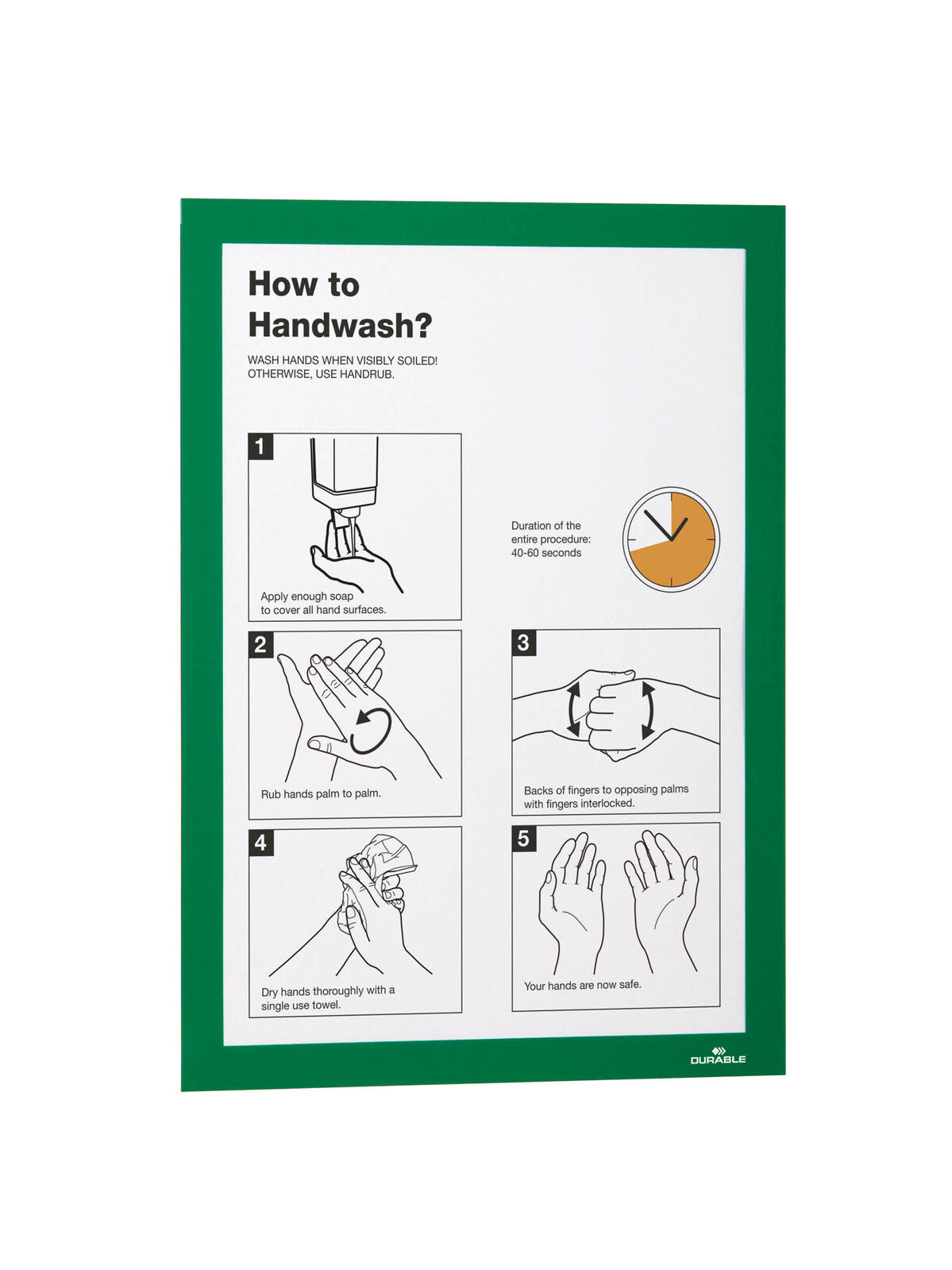 487205-2pk-durable-duraframe-self-adhesive-sign-a4-document-holder-green
