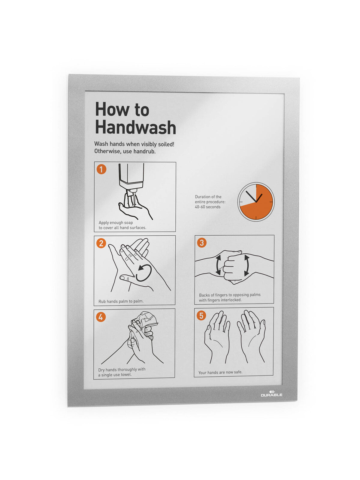 487223-2pc-durable-duraframe-a4-32cm-sign-holder-silver