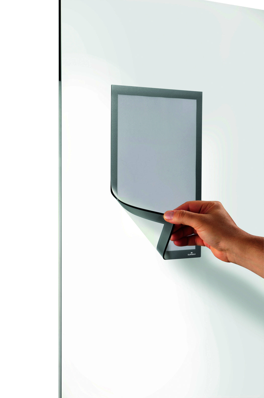 489923-durable-duraframe-a4-32cm-magnetic-sign-holder-silver