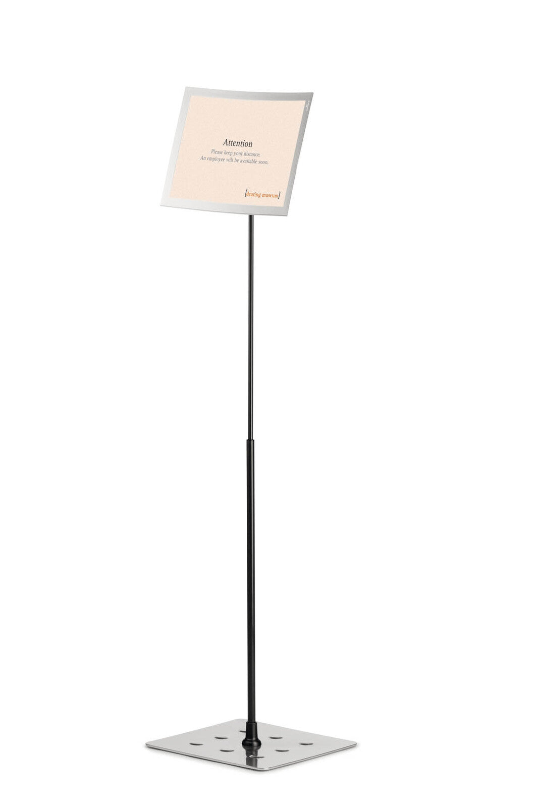 498123-durable-duraview-floor-stand-a4-display-w-magnetic-frame-silver