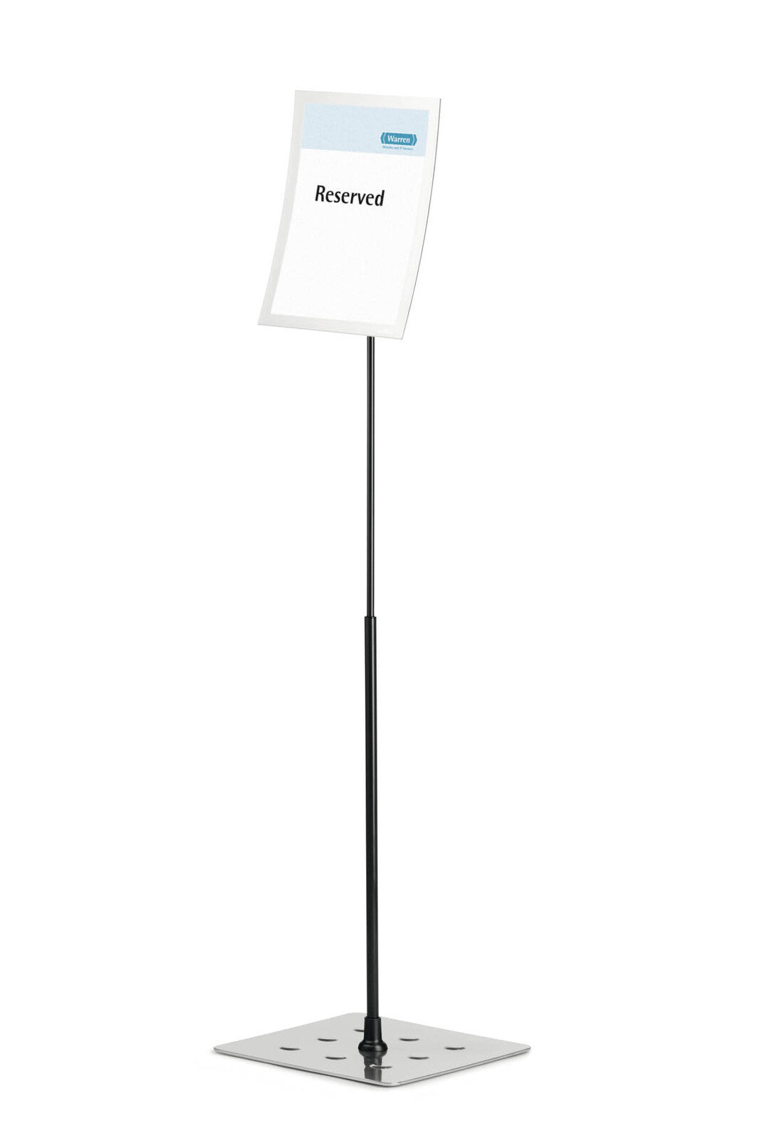 498123-durable-duraview-floor-stand-a4-display-w-magnetic-frame-silver