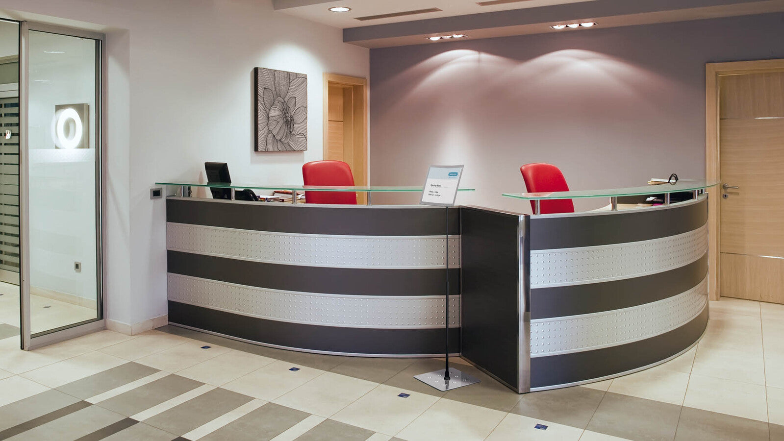 498123-durable-duraview-floor-stand-a4-display-w-magnetic-frame-silver