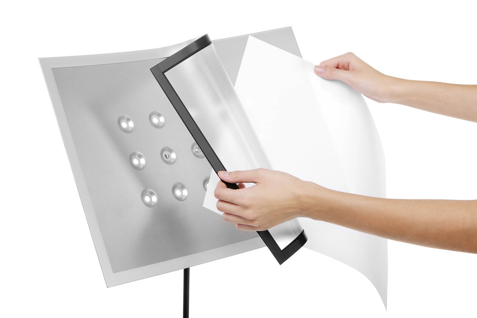 498223-durable-duraview-floor-stand-a3-display-w-magnetic-frame-silver