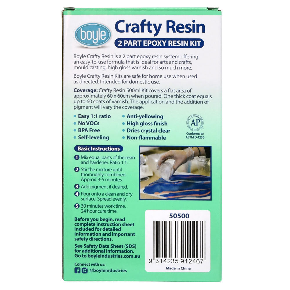 50500-boyle-crafty-resin-500ml-kit-2-part-epoxy-resin