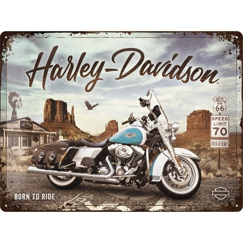 5123291-nostalgic-art-harley-davidson-route-66-road-king-classic-30x40cm-large-sign
