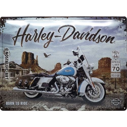 5123291-nostalgic-art-harley-davidson-route-66-road-king-classic-30x40cm-large-sign