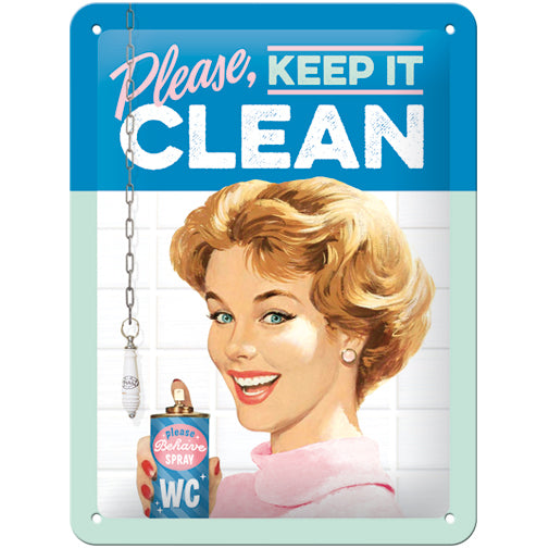 5126211-nostalgic-art-15x20cm-small-wall-hanging-metal-sign-keep-it-clean