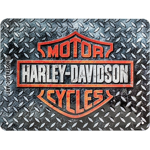 5126250-nostalgic-art-15x20cm-small-wall-metal-sign-harley-davidson-diamond-plate