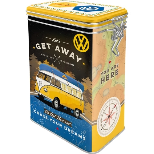 5131102-nostalgic-art-17-5cm-1-3l-clip-top-tin-storage-vw-bulli-lets-get-away