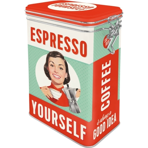 5131104-nostalgic-art-17-5cm-1-3l-clip-top-tin-storage-espresso-yourself