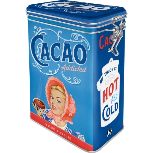 5131114-nostalgic-art-17-5cm-1-3l-clip-top-tin-storage-cacao-addicted