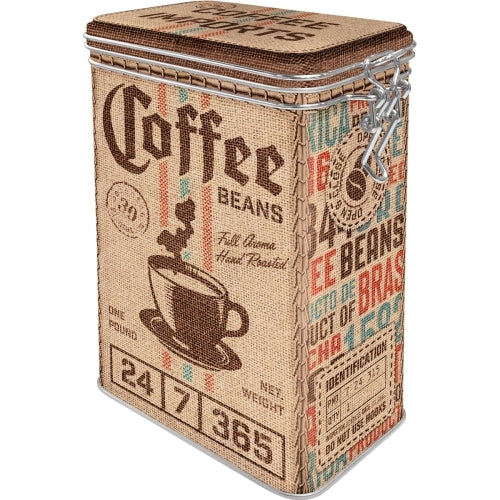 5131120-nostalgic-art-17-5cm-1-3l-clip-top-tin-storage-coffee-sack
