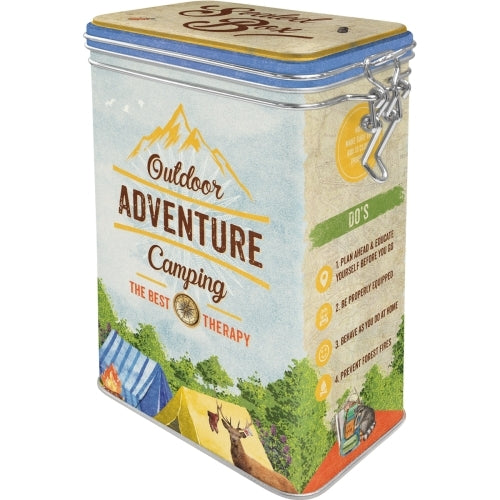5131122-nostalgic-art-17-5cm-1-3l-clip-top-tin-storage-outdoor-camping-adventure