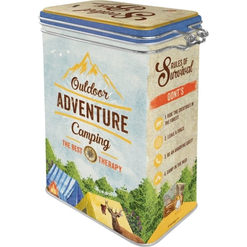 5131122-nostalgic-art-17-5cm-1-3l-clip-top-tin-storage-outdoor-camping-adventure