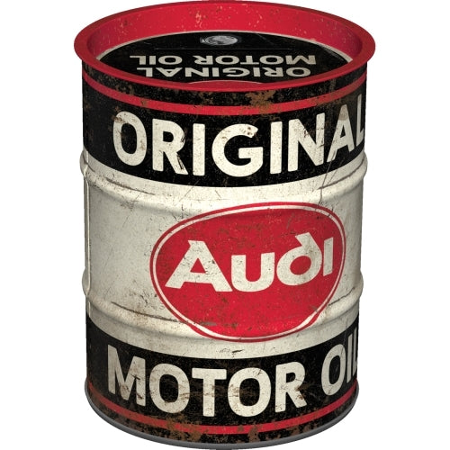 5131511-nostalgic-art-11-5cm-round-money-box-oil-barrel-audi-original-motor-oil