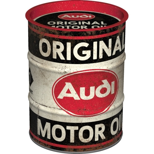 5131511-nostalgic-art-11-5cm-round-money-box-oil-barrel-audi-original-motor-oil