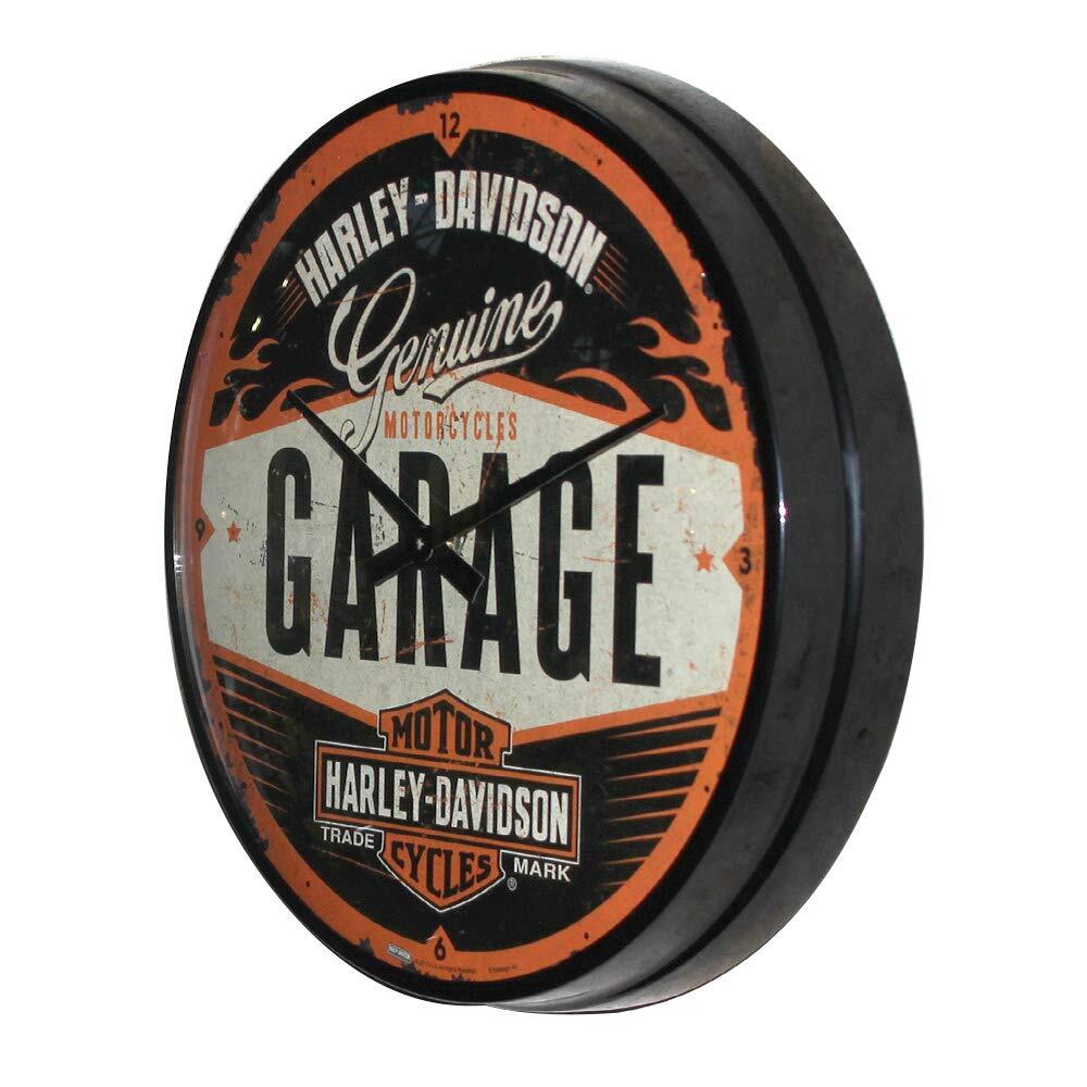 5151083-nostalgic-art-30cm-harley-davidson-garage-round-wall-clock