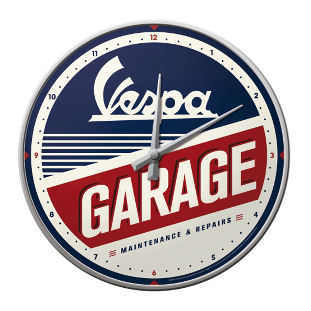 5151090-nostalgic-art-wall-clock-vespa-garage