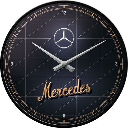 5151098-nostalgic-art-30cm-mercedes-benz-silver-gold-quartz-round-wall-clock