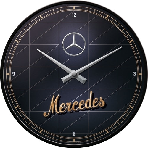 5151098-nostalgic-art-30cm-mercedes-benz-silver-gold-quartz-round-wall-clock