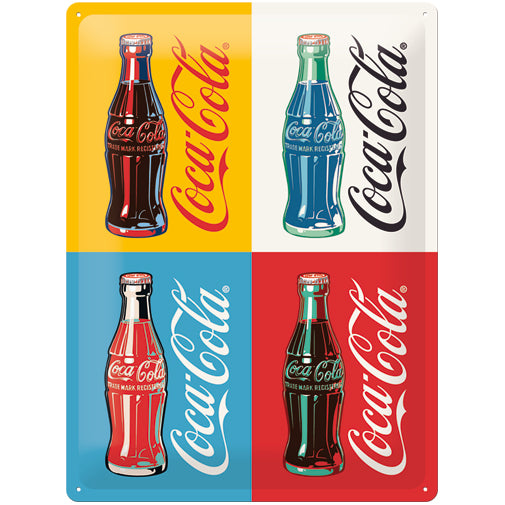 5163325-nostalgic-art-coke-4-bottles-pop-art-30x40cm-large-metal-tin-sign