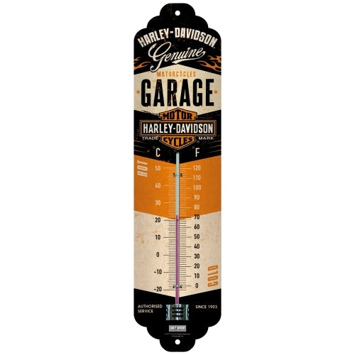 5180313-nostalgic-art-28x6-5cm-wall-thermometer-metal-harley-davidson-garage