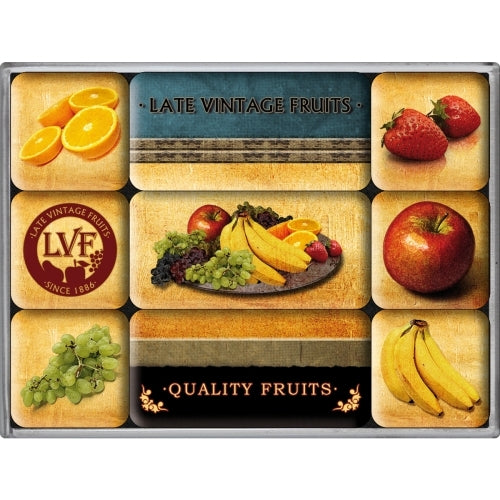 5183006-9pc-nostalgic-art-quality-fruits-fridge-decor-2-2-4-5cm-magnet-set