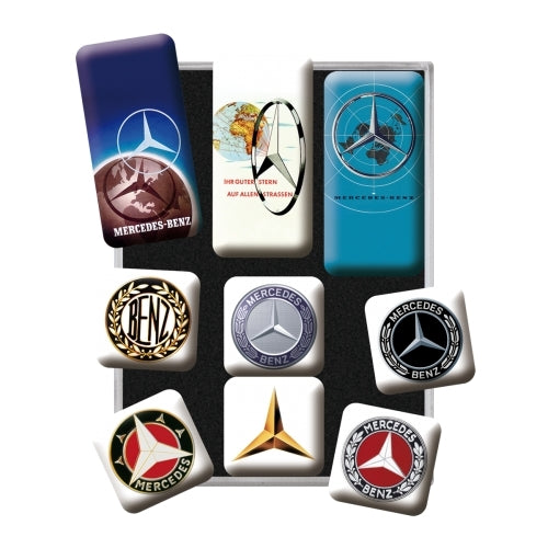 5183103-9pc-nostalgic-art-mercedes-benz-logo-evolution-2-2-4-5cm-magnet-set