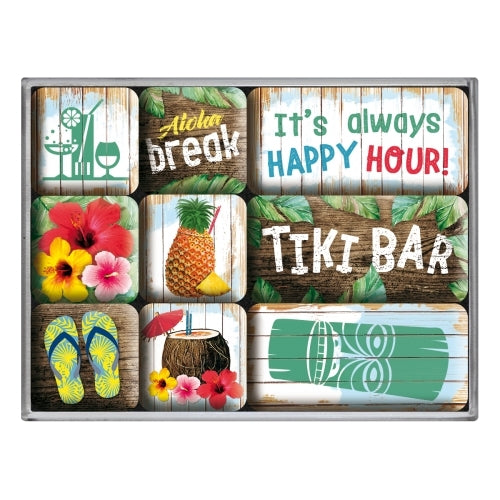 5183113-9pc-nostalgic-art-tiki-bar-2-2cm-4-5cm-magnet-set-decor
