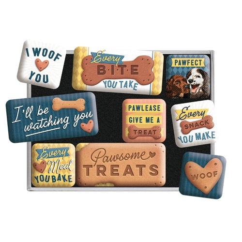 5183118-9pc-nostalgic-art-dog-treats-2-2cm-4-5cm-magnet-set