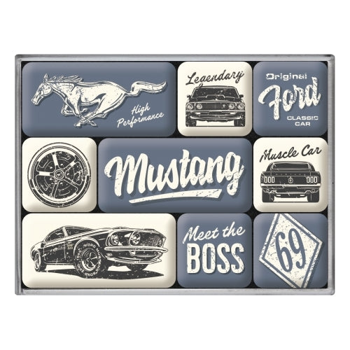 5183124-9pc-nostalgic-art-ford-mustang-the-boss-2-2cm-4-5cm-magnet-set