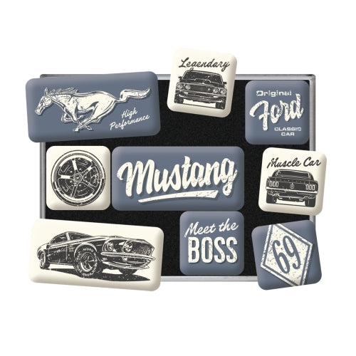 5183124-9pc-nostalgic-art-ford-mustang-the-boss-2-2cm-4-5cm-magnet-set