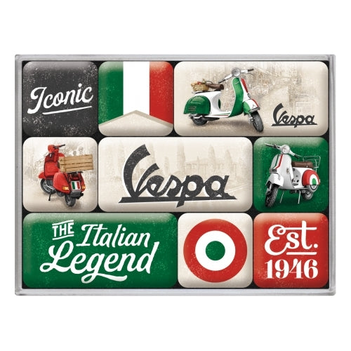 5183125-9pc-nostalgic-art-vespa-italian-legend-2-2cm-4-5cm-magnet-set