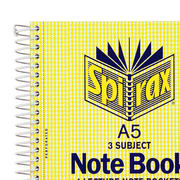 56572-spirax-a5-3-subject-300-pages-7mm-ruled-notebook