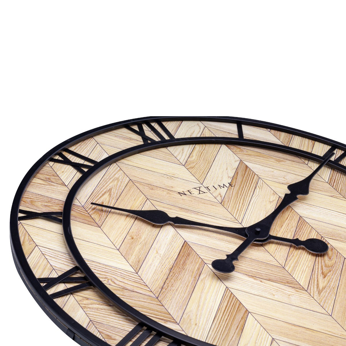 573245lb-nextime-roman-vintage-58cm-wall-clock-light-brown