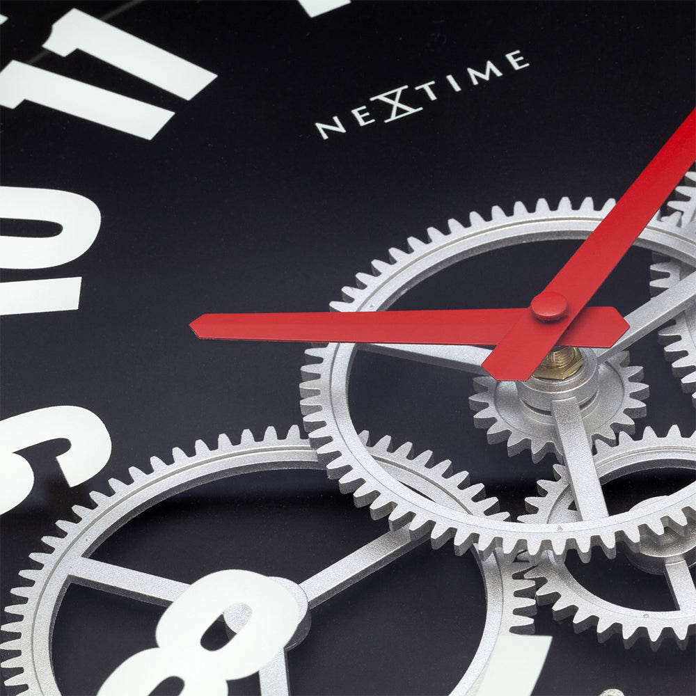 573259zw-nextime-modern-gear-36cm-analogue-wall-clock-black