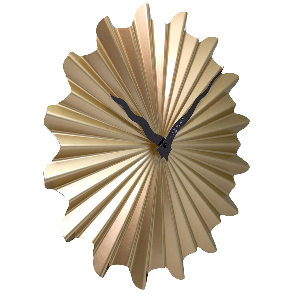573286go-nextime-sunny-40cm-analogue-hanging-wall-clock-round-gold