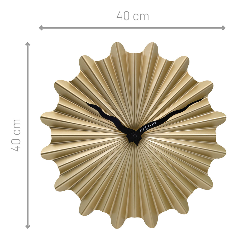 573286go-nextime-sunny-40cm-analogue-hanging-wall-clock-round-gold