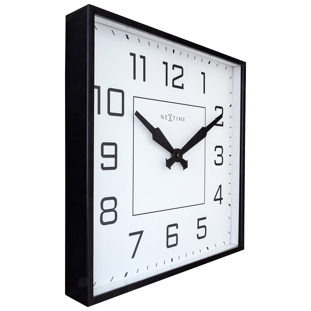 573294ar-nextime-be-square-silent-non-ticking-35x35cm-metal-wall-clock