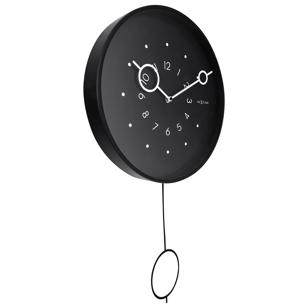 573295zw-nextime-60cm-loop-pendulum-metal-round-analogue-wall-clock